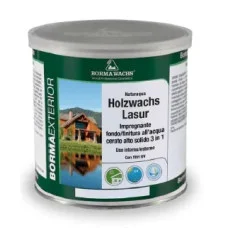 Декоративная восковая лазурь на водной основе Borma wachs Naturaqua Holzwachs Lasur